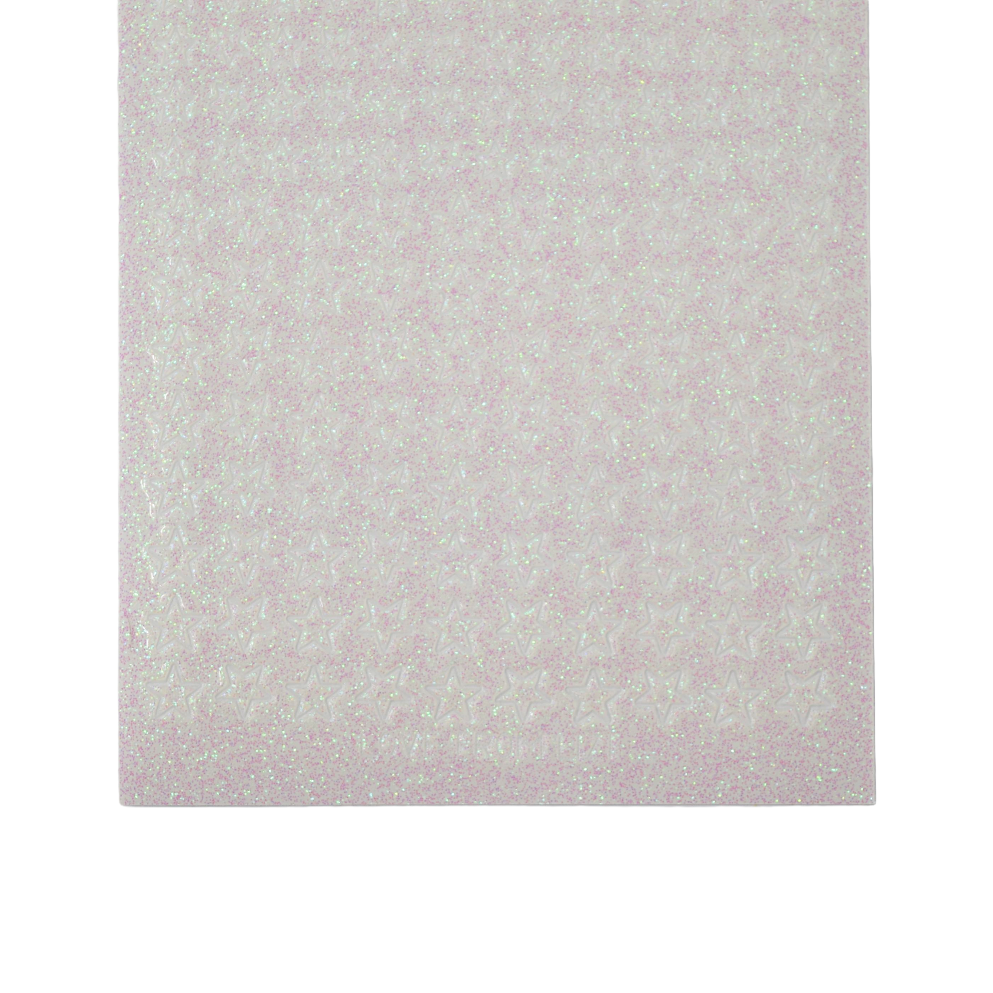 Mini Stars Clear Iridescent Glitter Peel-Off Stickers